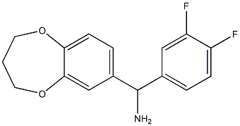 (3,4-difluorophenyl)(3,4-dihydro-2H-1,5-benzodioxepin-7-yl)methanamine 구조식 이미지