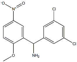 (3,5-dichlorophenyl)(2-methoxy-5-nitrophenyl)methanamine Structure