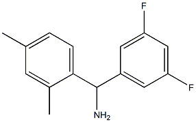 (3,5-difluorophenyl)(2,4-dimethylphenyl)methanamine Structure