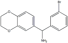 (3-bromophenyl)(2,3-dihydro-1,4-benzodioxin-6-yl)methanamine 구조식 이미지