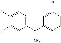 (3-chlorophenyl)(3,4-difluorophenyl)methanamine Structure