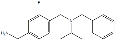 (4-{[benzyl(propan-2-yl)amino]methyl}-3-fluorophenyl)methanamine Structure