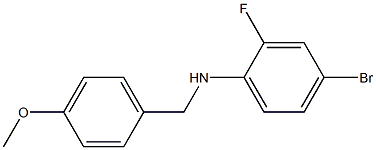 (4-bromo-2-fluorophenyl)(4-methoxyphenyl)methylamine Structure