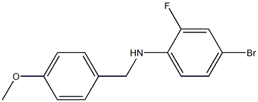 (4-bromo-2-fluorophenyl)(4-methoxyphenyl)methylamine 구조식 이미지