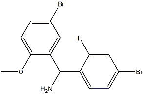 (4-bromo-2-fluorophenyl)(5-bromo-2-methoxyphenyl)methanamine Structure