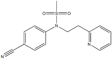 (4-cyanophenyl)-N-[2-(pyridin-2-yl)ethyl]methanesulfonamide Structure