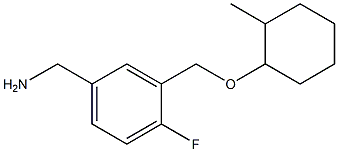 (4-fluoro-3-{[(2-methylcyclohexyl)oxy]methyl}phenyl)methanamine 구조식 이미지