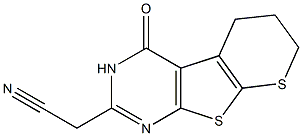 (4-oxo-3,4,6,7-tetrahydro-5H-thiopyrano[3',2':4,5]thieno[2,3-d]pyrimidin-2-yl)acetonitrile Structure