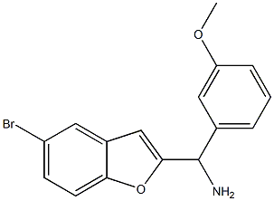(5-bromo-1-benzofuran-2-yl)(3-methoxyphenyl)methanamine 구조식 이미지