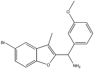 (5-bromo-3-methyl-1-benzofuran-2-yl)(3-methoxyphenyl)methanamine Structure