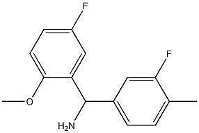 (5-fluoro-2-methoxyphenyl)(3-fluoro-4-methylphenyl)methanamine Structure