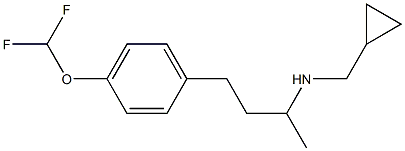 (cyclopropylmethyl)({4-[4-(difluoromethoxy)phenyl]butan-2-yl})amine Structure