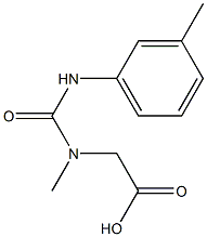 (methyl{[(3-methylphenyl)amino]carbonyl}amino)acetic acid 구조식 이미지