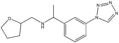 (oxolan-2-ylmethyl)({1-[3-(1H-1,2,3,4-tetrazol-1-yl)phenyl]ethyl})amine Structure