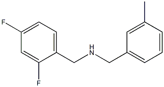 [(2,4-difluorophenyl)methyl][(3-methylphenyl)methyl]amine Structure