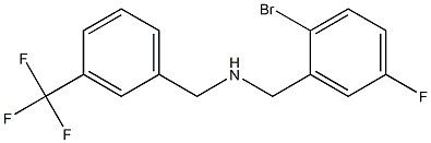 [(2-bromo-5-fluorophenyl)methyl]({[3-(trifluoromethyl)phenyl]methyl})amine 구조식 이미지