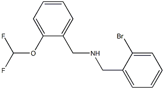 [(2-bromophenyl)methyl]({[2-(difluoromethoxy)phenyl]methyl})amine 구조식 이미지