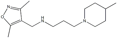 [(3,5-dimethyl-1,2-oxazol-4-yl)methyl][3-(4-methylpiperidin-1-yl)propyl]amine Structure