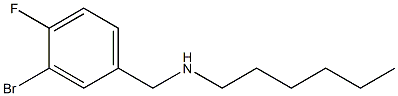 [(3-bromo-4-fluorophenyl)methyl](hexyl)amine Structure