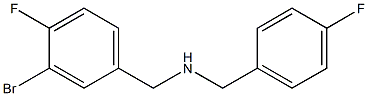 [(3-bromo-4-fluorophenyl)methyl][(4-fluorophenyl)methyl]amine Structure