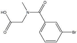 [(3-bromobenzoyl)(methyl)amino]acetic acid Structure