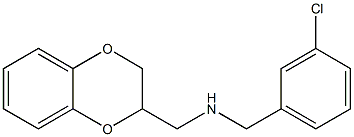 [(3-chlorophenyl)methyl](2,3-dihydro-1,4-benzodioxin-2-ylmethyl)amine Structure
