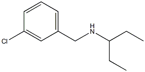 [(3-chlorophenyl)methyl](pentan-3-yl)amine Structure