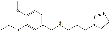 [(3-ethoxy-4-methoxyphenyl)methyl][3-(1H-imidazol-1-yl)propyl]amine Structure