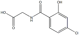[(4-chloro-2-hydroxybenzoyl)amino]acetic acid Structure