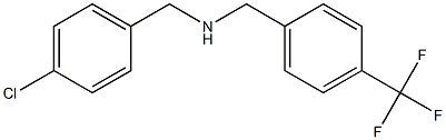 [(4-chlorophenyl)methyl]({[4-(trifluoromethyl)phenyl]methyl})amine 구조식 이미지