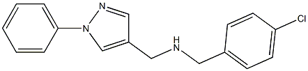 [(4-chlorophenyl)methyl][(1-phenyl-1H-pyrazol-4-yl)methyl]amine 구조식 이미지