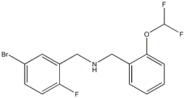 [(5-bromo-2-fluorophenyl)methyl]({[2-(difluoromethoxy)phenyl]methyl})amine Structure