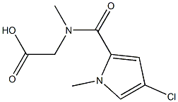 [[(4-chloro-1-methyl-1H-pyrrol-2-yl)carbonyl](methyl)amino]acetic acid Structure