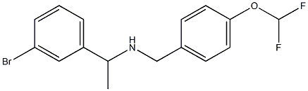 [1-(3-bromophenyl)ethyl]({[4-(difluoromethoxy)phenyl]methyl})amine 구조식 이미지