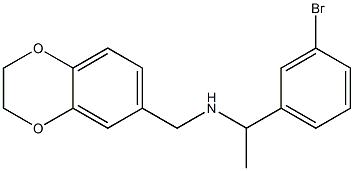 [1-(3-bromophenyl)ethyl](2,3-dihydro-1,4-benzodioxin-6-ylmethyl)amine Structure