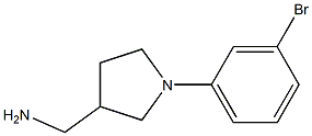 [1-(3-bromophenyl)pyrrolidin-3-yl]methylamine Structure