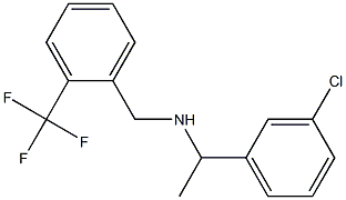 [1-(3-chlorophenyl)ethyl]({[2-(trifluoromethyl)phenyl]methyl})amine Structure