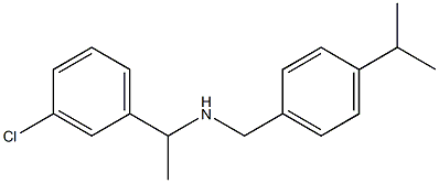 [1-(3-chlorophenyl)ethyl]({[4-(propan-2-yl)phenyl]methyl})amine 구조식 이미지