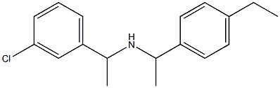 [1-(3-chlorophenyl)ethyl][1-(4-ethylphenyl)ethyl]amine 구조식 이미지