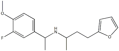 [1-(3-fluoro-4-methoxyphenyl)ethyl][4-(furan-2-yl)butan-2-yl]amine 구조식 이미지