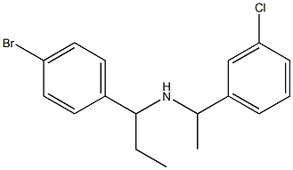 [1-(4-bromophenyl)propyl][1-(3-chlorophenyl)ethyl]amine Structure