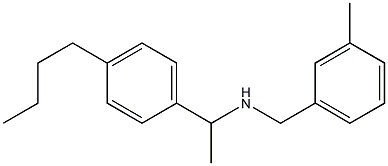 [1-(4-butylphenyl)ethyl][(3-methylphenyl)methyl]amine Structure