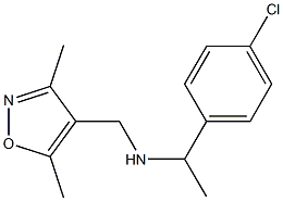 [1-(4-chlorophenyl)ethyl][(3,5-dimethyl-1,2-oxazol-4-yl)methyl]amine Structure