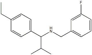 [1-(4-ethylphenyl)-2-methylpropyl][(3-fluorophenyl)methyl]amine Structure