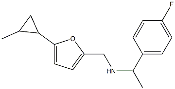 [1-(4-fluorophenyl)ethyl]({[5-(2-methylcyclopropyl)furan-2-yl]methyl})amine Structure