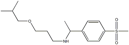 [1-(4-methanesulfonylphenyl)ethyl][3-(2-methylpropoxy)propyl]amine Structure