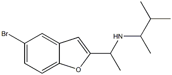 [1-(5-bromo-1-benzofuran-2-yl)ethyl](3-methylbutan-2-yl)amine Structure