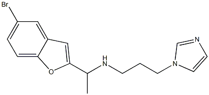 [1-(5-bromo-1-benzofuran-2-yl)ethyl][3-(1H-imidazol-1-yl)propyl]amine Structure