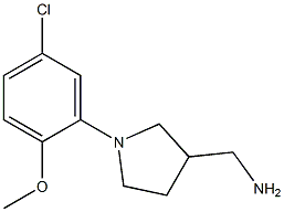 [1-(5-chloro-2-methoxyphenyl)pyrrolidin-3-yl]methylamine Structure