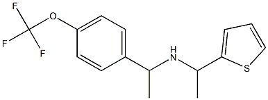 [1-(thiophen-2-yl)ethyl]({1-[4-(trifluoromethoxy)phenyl]ethyl})amine 구조식 이미지